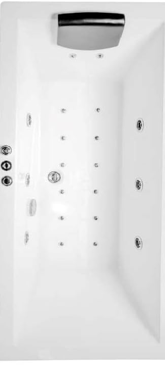 MIVOX MIVOX Acrylic Massage Bathtub Bubble Bath and Filler System Rectangle Hydro Massage Tub with Right Side Drain Freestanding Bathtub Touch Control Panel bathtub - Image 2