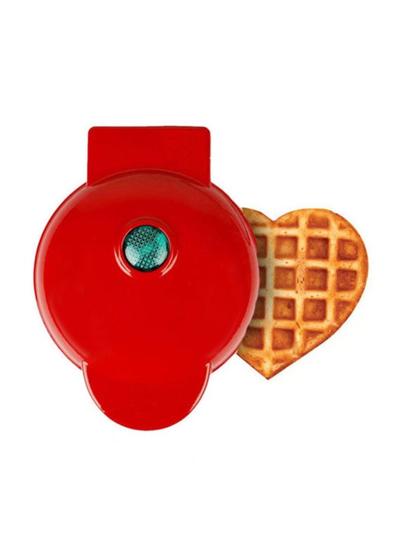 Mini Waffle Maker for Breakfast, Snacks (Red) - Image 2