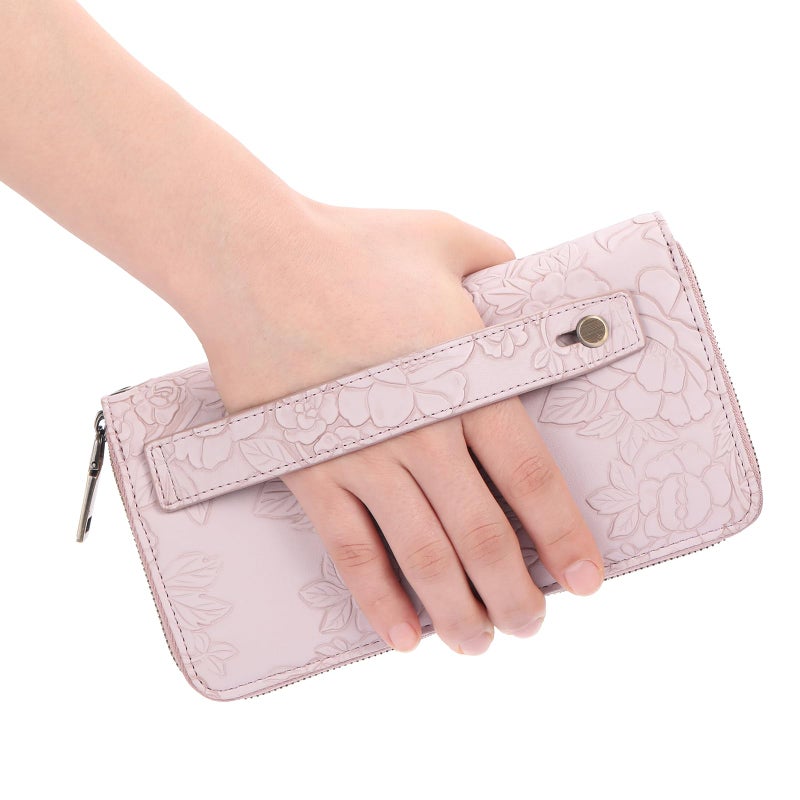 GAEKEAO Wallet for Women Clutch RFID Blocking Leather Wristlet Purse Large Capacity Credit Card Holder with Grip Hand Strap - Image 2