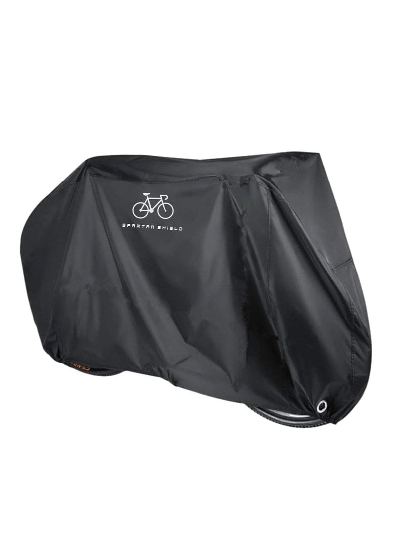 Spartan Waterproof Bike Cover Heavy Duty Bicycle Cover with Double stitching & Heat Sealed Seams, Protection from UV Rain Snow Dust for Mountain Road Electric Bike Hybrid Outdoor Storage (Double)  - Image 1