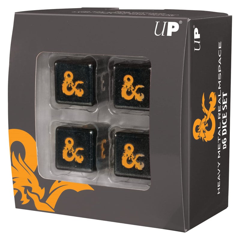 Ultra PRO - Dungeons & Dragons: Heavy Metal Realmspace 7 RPG Dice Set - Ward Off Enemies on Your Next Adventure with A Commanding Roll, Great Gaming Dice for RPG Games - Image 1