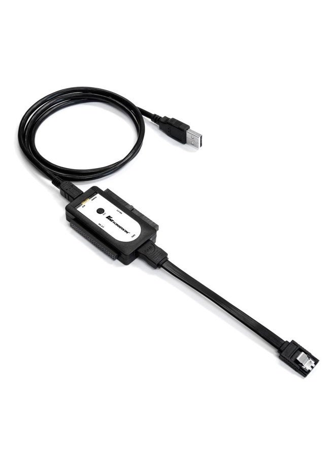 KingWin USI-2535 Universal USB 2.0 to SSD/SATA/IDE Adapter for 2.5 Inch, 3.5 Inch, 5.25 Inch Hard Drives with One Touch Back-Up, and Power Supply Included. Perfect Solution for Easily Access, Back Up, - Image 1
