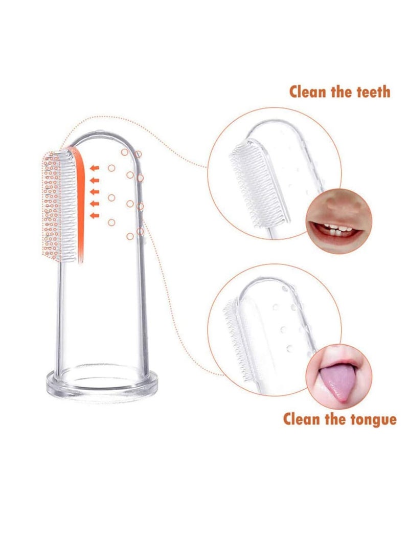 Baby Finger Toothbrush for Training Teething - Infant u0026 Toddles u0026 Lids Teeth Brush Soft Babies Toothbrushes Oral Cleaning Massager to Train Your Child Healthy Oral Habits -3 PCS - Image 3