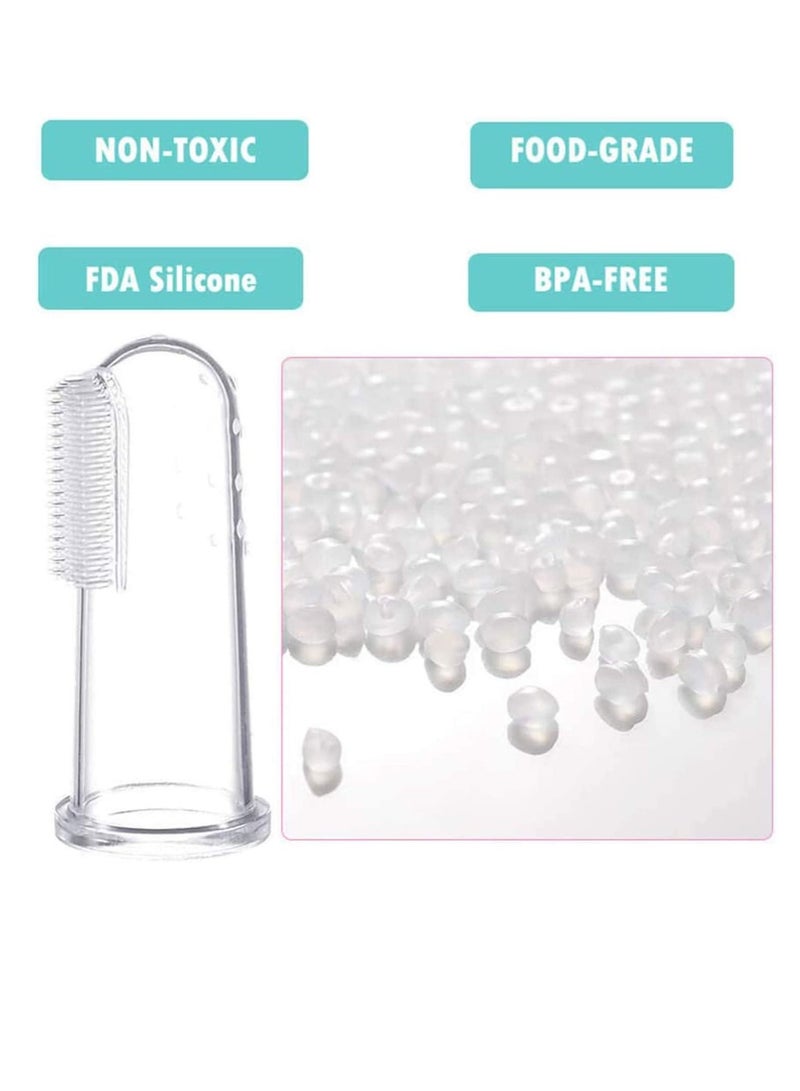 Baby Finger Toothbrush for Training Teething - Infant u0026 Toddles u0026 Lids Teeth Brush Soft Babies Toothbrushes Oral Cleaning Massager to Train Your Child Healthy Oral Habits -3 PCS - Image 2
