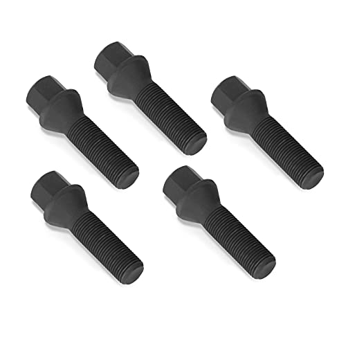 KSP PERFORMANCE KSP M14x1.25 Lug Bolts for I3 I8 M2 M4 F80 X2 X4 X6, Conical Seat Extended 40mm Shank HEX 17mm Black Dacromet Studs Compatible with BMW, Package of 5PCS - Image 1