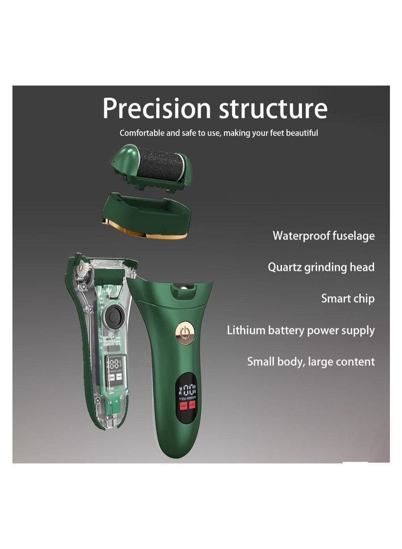 Y&D Electronic Foot File, Electric Callus Remover for Feet Rechargeable Digital Display, Pro Pedi Care Perfect Dead, Hard Cracked Dry Skin, Battery with 2 Roller Heads, Speed  - Image 5