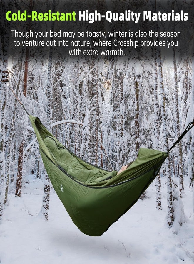 CROSSHIP Hammock Underquilt for Camping - Full Length Orange Lightweight Warm Quilt for 3-4 Seasons (41-68°F) - Soft & Durable for Hiking, Backpacking, Beach, Travel - Holds Up to 500lbs - Image 2