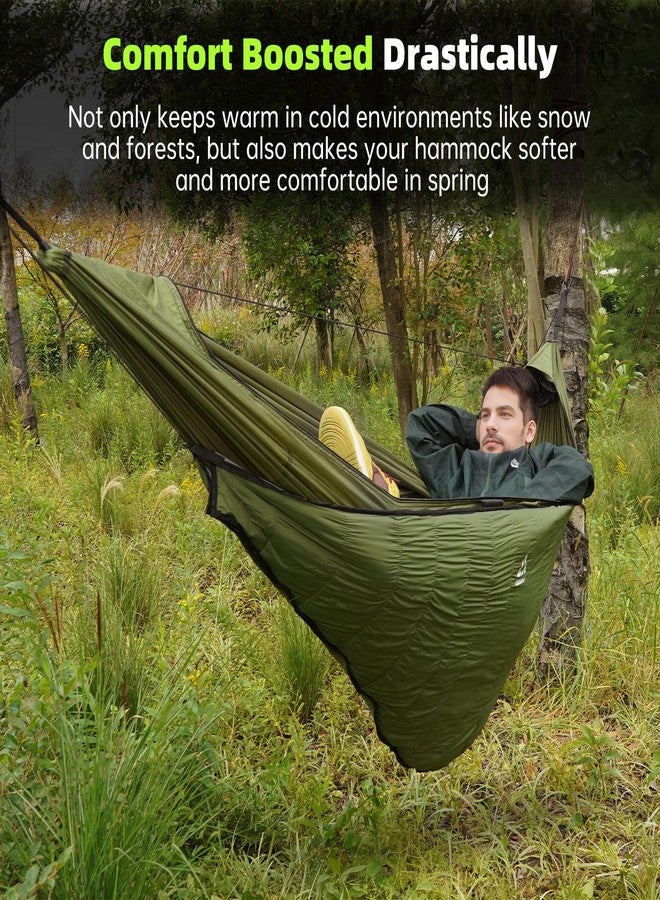 CROSSHIP Hammock Underquilt for Camping - Full Length Orange Lightweight Warm Quilt for 3-4 Seasons (41-68°F) - Soft & Durable for Hiking, Backpacking, Beach, Travel - Holds Up to 500lbs - Image 3