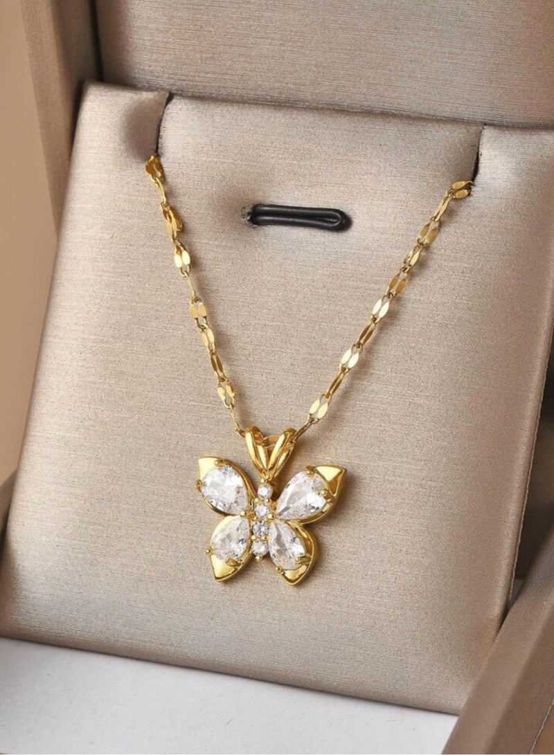 18k Gold Plated Stainless Steel Necklace For Women - Image 1