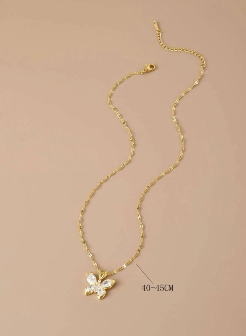 18k Gold Plated Stainless Steel Necklace For Women - Image 3