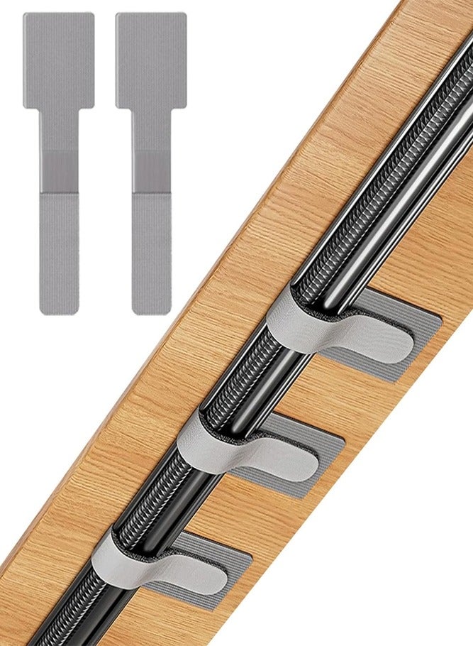 BELLSBERRY 50 قطعة من روابط الكابلات ذاتية اللصق قابلة لإعادة الاستخدام لإدارة الأسلاك - Image 1