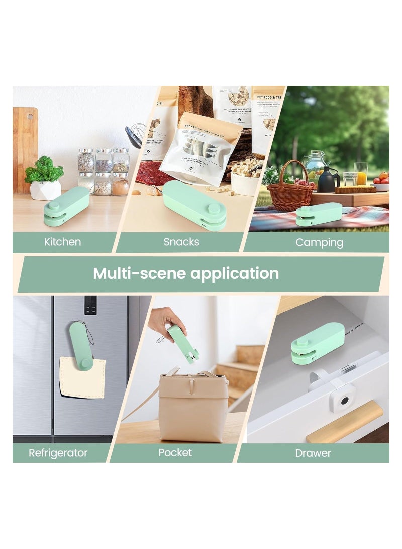 Generic Mini Bag Sealer,2 in 1 Heat Sealer with Cutter for Snacks, Rechargeable Handheld Plastic Bag Resealer, 2 Gear Adjustment Portable Magnetic Mini Bag Sealer, Sellador de Bolsas Plasticas - Image 2