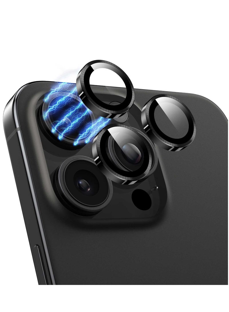 Classic Camera Lens for iPhone 15 Pro / 15 Pro Max /Anti Reflective/Anti Fingerprint/Scratch Resistant- Titanium