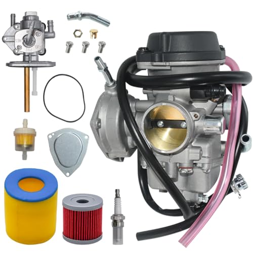 ENGICARB LTZ400 Carburetor Fits for Suzuki LTZ 400 LT-Z400 2003 2004 2005 2006 2007 Quadsport ATV Carb with Air Filter Fuel Petcock Valve - Image 5