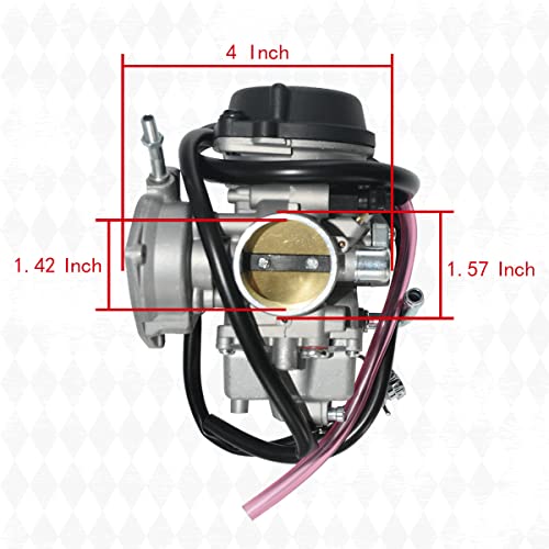 ENGICARB LTZ400 Carburetor Fits for Suzuki LTZ 400 LT-Z400 2003 2004 2005 2006 2007 Quadsport ATV Carb with Air Filter Fuel Petcock Valve - Image 3