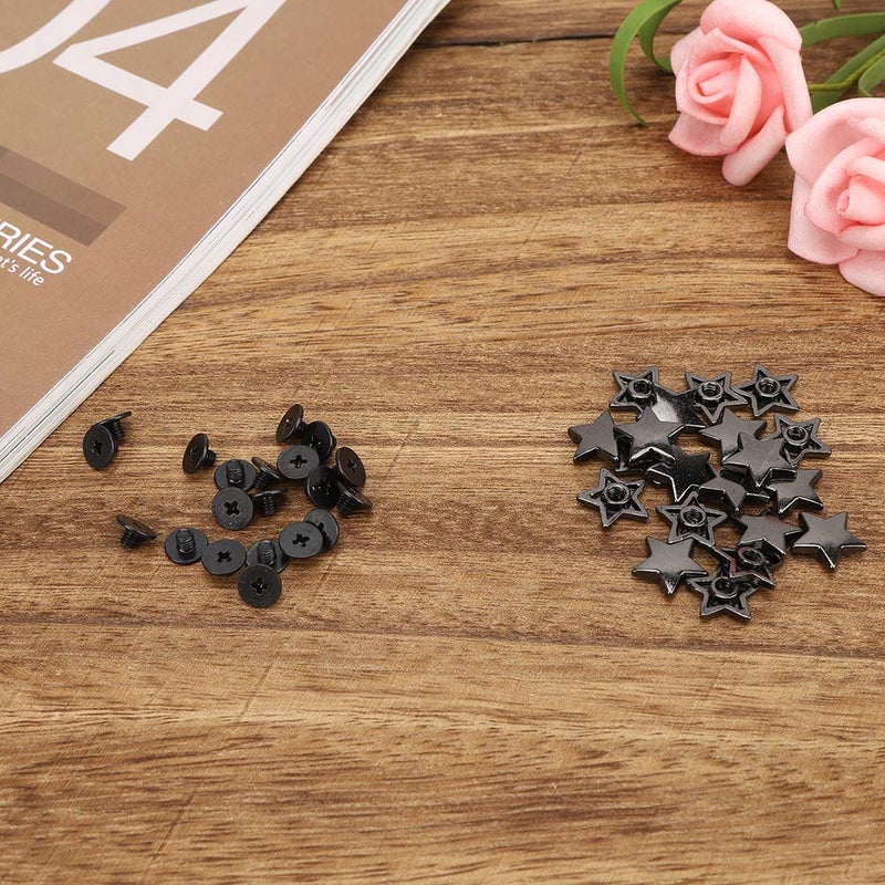 Shiny Star Shape Rivet Stud Buttons Zinc Alloy DIY Clothes Shoes Fashion Accessories 20 Pieces - Image 5