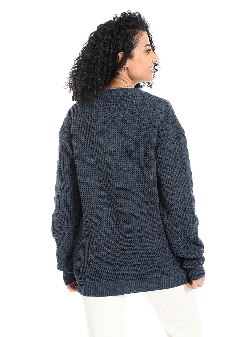 سيزار بلوفر صوف حريمي طويل مزود بتصمميات متعددة - Image 4