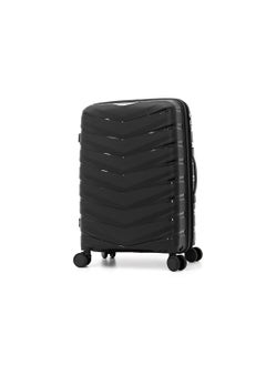 GIORDANO Durable PP Hard Shell Luggage Trolley Bag 3 Pieces Set,Black (S-20,M-24,L-28 Inch)  - Image 2