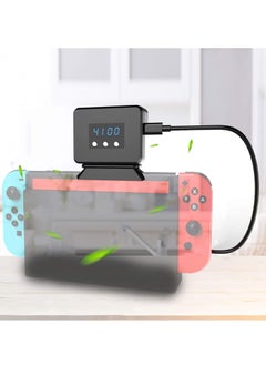 Switch Cooling Fan, Fan for Nintendo Switch, Dock Set Temperature Display Cooler NS Original Docking Station, Adjustable Speed, USB Powered, Integrated Cable