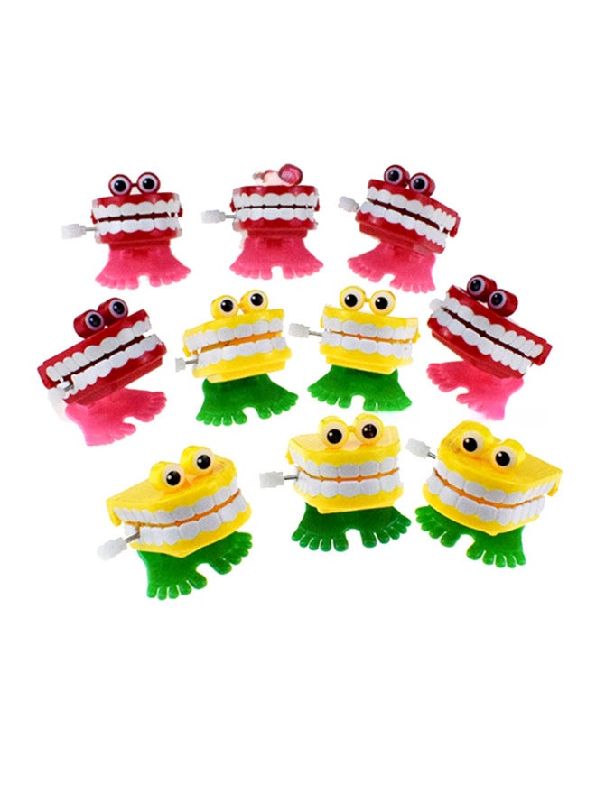 Jumping Teeth Coil Winding Toy Jumping Teeth Ghost Teeth Vampire Halloween Gift Winding Toy-Color:Rotating Top Hat Smile - Image 3