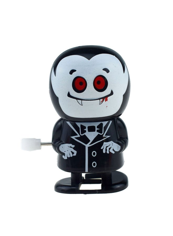 Jumping Teeth Coil Winding Toy Jumping Teeth Ghost Teeth Vampire Halloween Gift Winding Toy-Color:Rotating Top Hat Smile - Image 5