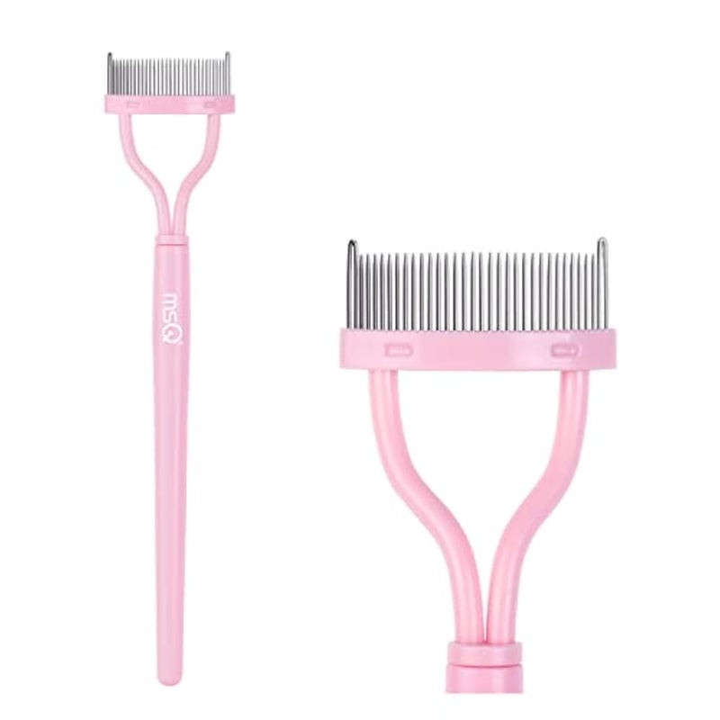 MSQ Eyelash Comb Eyebrow Brush Eyelash Comb Curler Cosmetic Brush Brow Mascara Applicator Tool - Image 1