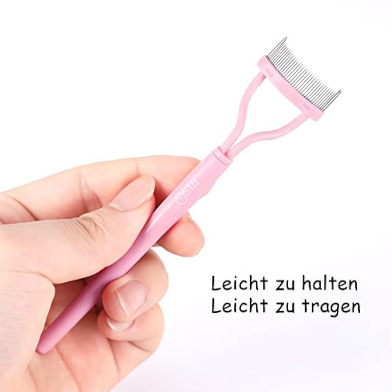 MSQ Eyelash Comb Eyebrow Brush Eyelash Comb Curler Cosmetic Brush Brow Mascara Applicator Tool - Image 4