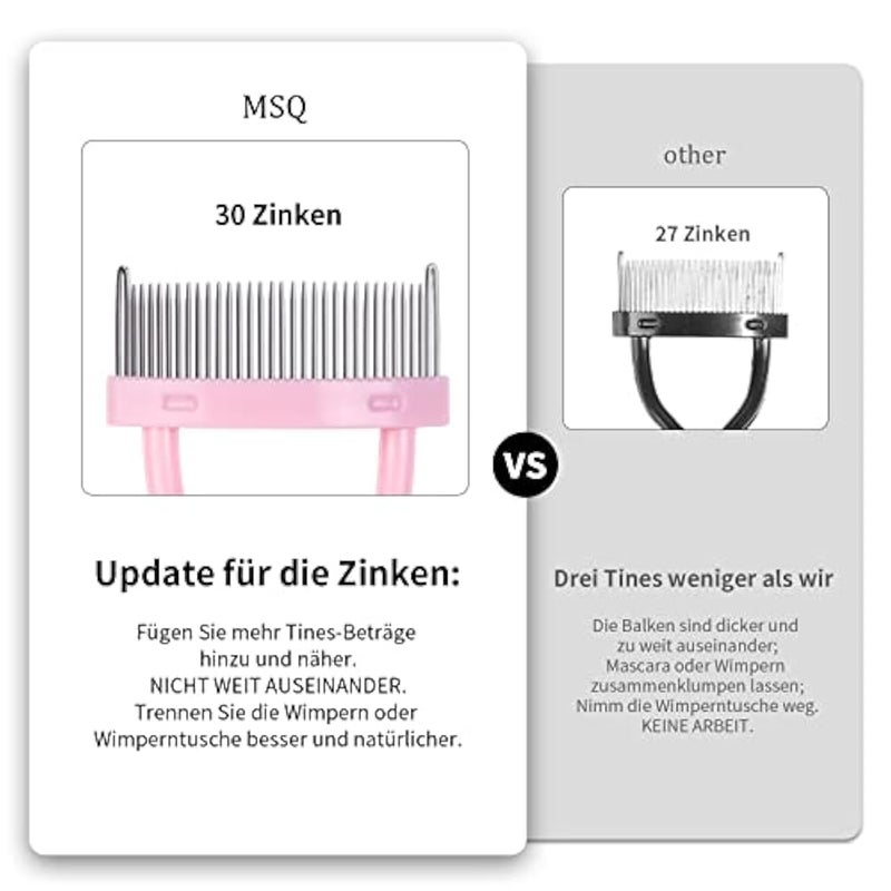 MSQ Eyelash Comb Eyebrow Brush Eyelash Comb Curler Cosmetic Brush Brow Mascara Applicator Tool - Image 2