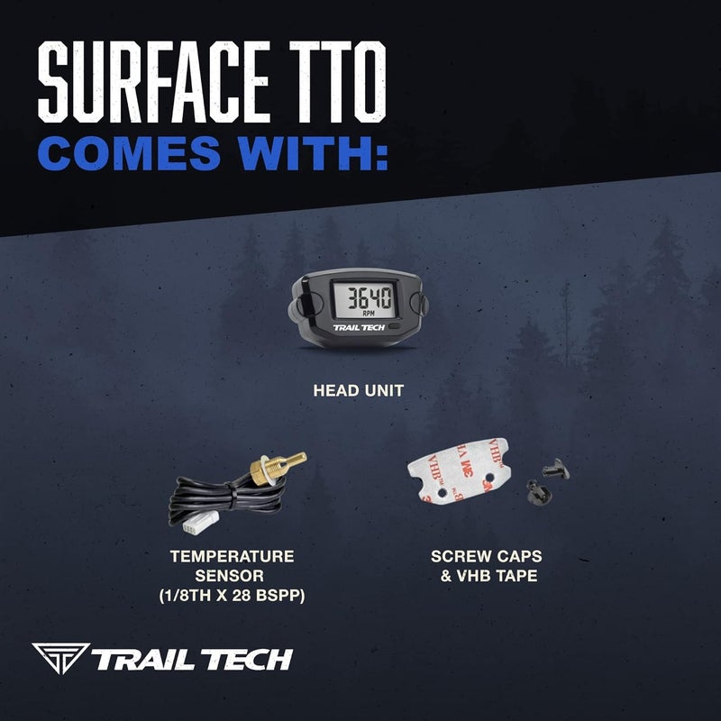 Trail Tech 742-ES2 TTO Temperature Digital Gauge Threaded Plug 1/8-28 BSPP Sensor - Image 4