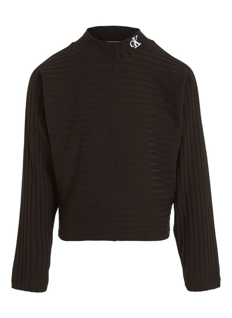 Calvin Klein Jeans Kids Logo Ribbed Top