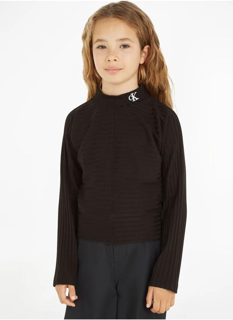 Calvin Klein Jeans Kids Logo Ribbed Top