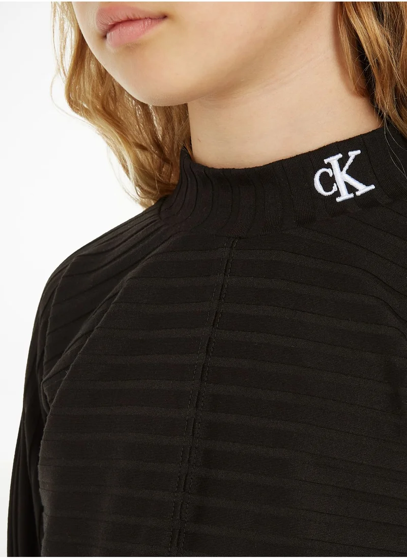 Calvin Klein Jeans Kids Logo Ribbed Top