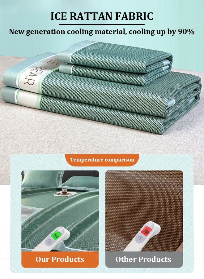 Cool Touch Machine Washable Antibacterial Summer Mattress Topper Set, 2 Pieces - Image 2