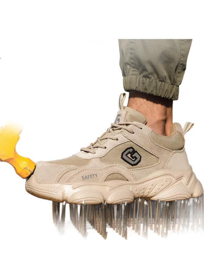 Jingtu Men'S Steel Toe Safety Shoes Anti-Smashing Anti-Piercing Breathable Ultra-Light Soft Bottom Work Site Safety Shoes Ef052-J 43 - Image 3