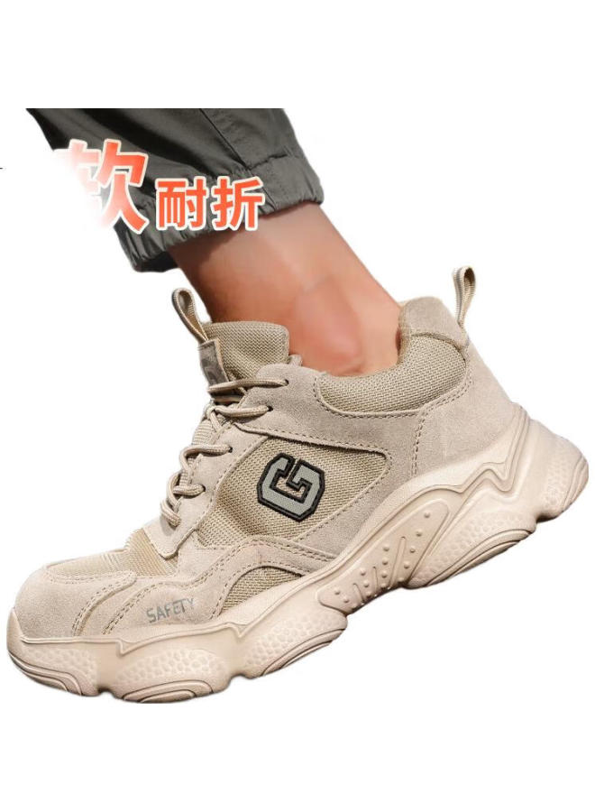 Jingtu Men'S Steel Toe Safety Shoes Anti-Smashing Anti-Piercing Breathable Ultra-Light Soft Bottom Work Site Safety Shoes Ef052-J 43 - Image 1