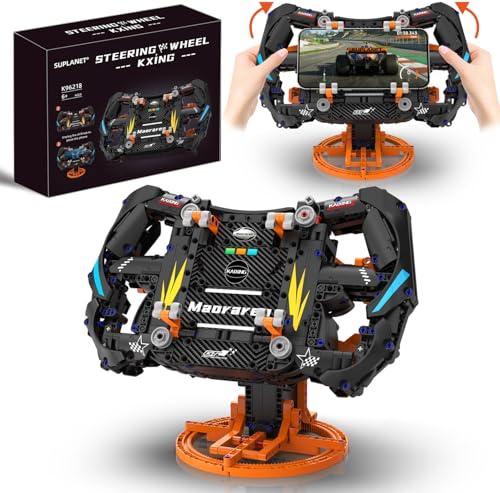 Suplanet Simulator Steering Wheel Building SetGame Simulation Racing Car Driving Wheel Block with Moving Parts for Racing Fans Home and Office Decoration935 PCS - Image 1