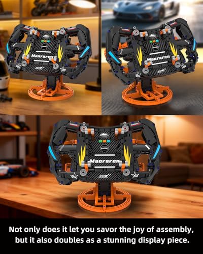 Suplanet Simulator Steering Wheel Building SetGame Simulation Racing Car Driving Wheel Block with Moving Parts for Racing Fans Home and Office Decoration935 PCS - Image 5