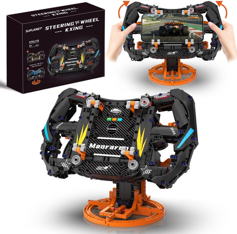Suplanet Simulator Steering Wheel Building SetGame Simulation Racing Car Driving Wheel Block with Moving Parts for Racing Fans Home and Office Decoration935 PCS - Image 3