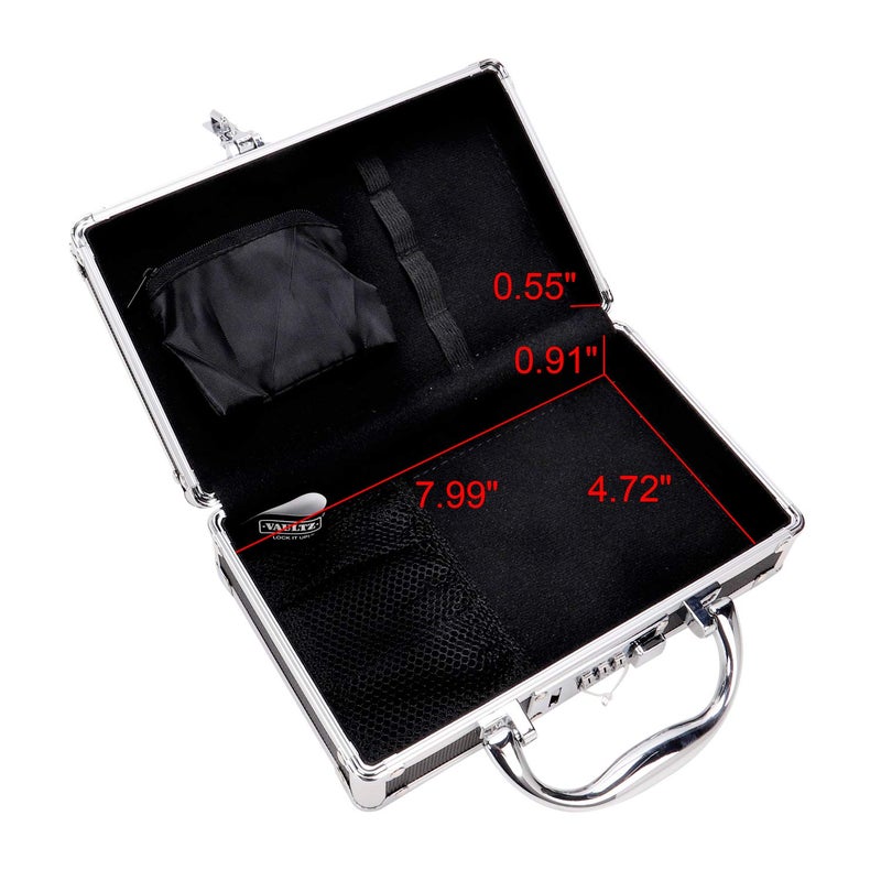 Vaultz Medicine Safe Case w/Combination Lock - Pack of 1 Cases, 8.35 x 5 x 2.5" - Black - Image 3