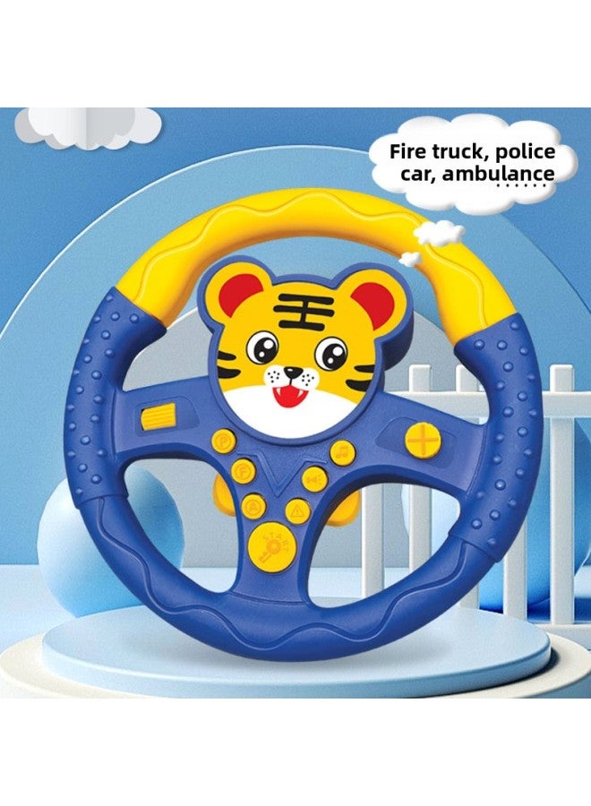 Children's Early Education Machine Co-pilot Simulation Simulation Steering Wheel Car Comfort Preschool Education Electric Learning Knowledge Toys-Color:Fox Pink/window Box - Image 2