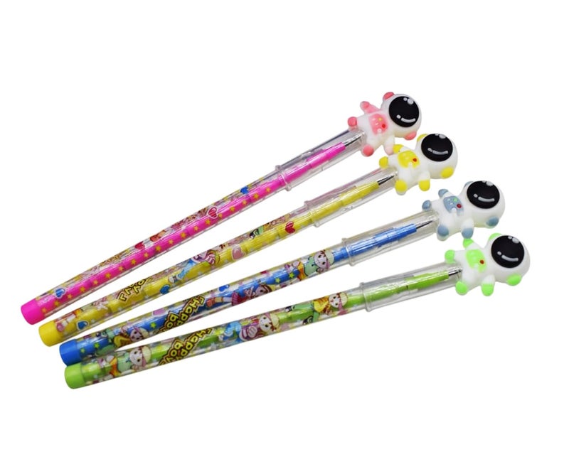 Asera Space theme Bullet Pencil Lead Nib Push Pencils Non-Sharpening Pencils for Kids Girls College Office Pencil, Birthday Party Return Gifts (Set of 12) - Image 3