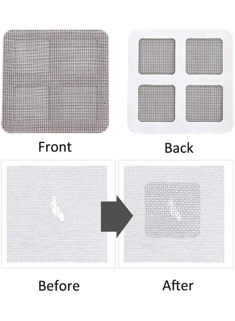 Window Door Screen Repair Kit, Screen Patch Repair Kit, Strong Adhesive Mesh Repair Door and Window Screen Repair, for DIY Repair Screen Sticker Set, 4 x 4 - Image 4