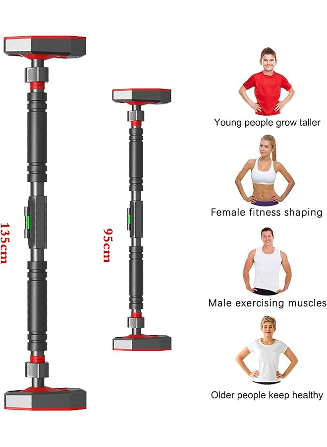 DMG TECH Pull Up Bar Width Adjustable Chin Up Bar for Doorway Super Load bearing Upper Body Workout Bar Dual Security Locking& No Screw Fitness Strength Training Equipment for Home Gym Max Load 900 LBS - Image 3