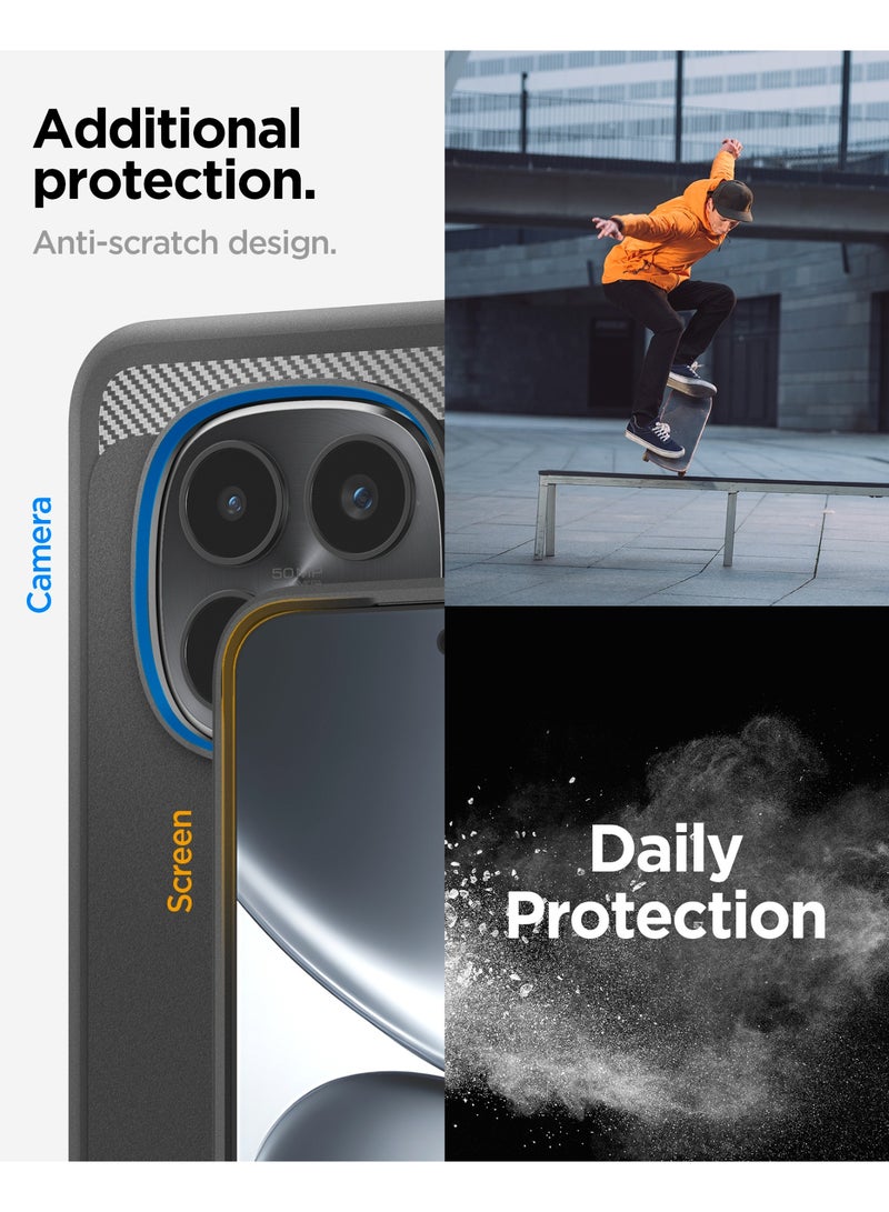 Spigen درع متين لجهاز Xiaomi Redmi Note 15 Pro 5G مع تفاصيل من ألياف الكربون - أسود غير لامع - Image 5