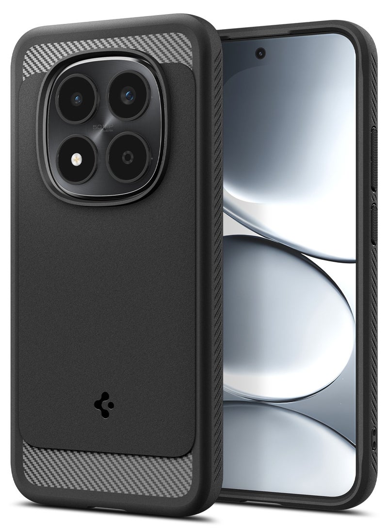 Spigen درع متين لجهاز Xiaomi Redmi Note 15 Pro 5G مع تفاصيل من ألياف الكربون - أسود غير لامع - Image 1