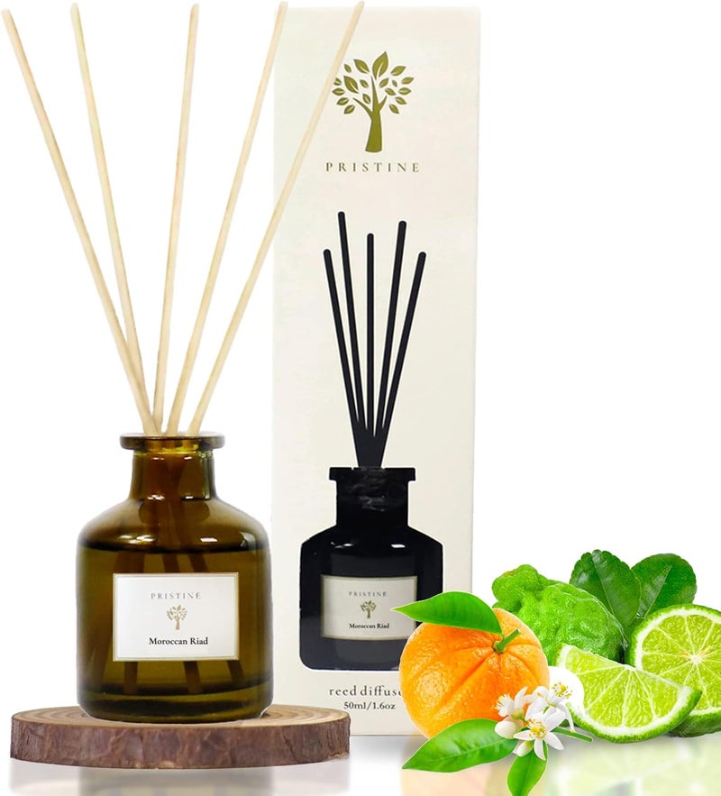 Pristine Moroccan Riad / Inspired by Sofitel Hotel Reed Diffuser for Home | Refreshing Blend of Bergamot,Orange, Earthy Oud Reed Diffuser Set, Oil & Reed Diffuser Sticks | Home & Office Decor | Fragrance Gift - Image 2