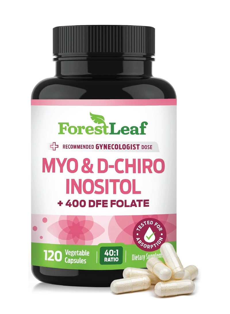 ForestLeaf Myo-Inositol & D-Chiro Inositol 120 Capsules  - Image 1