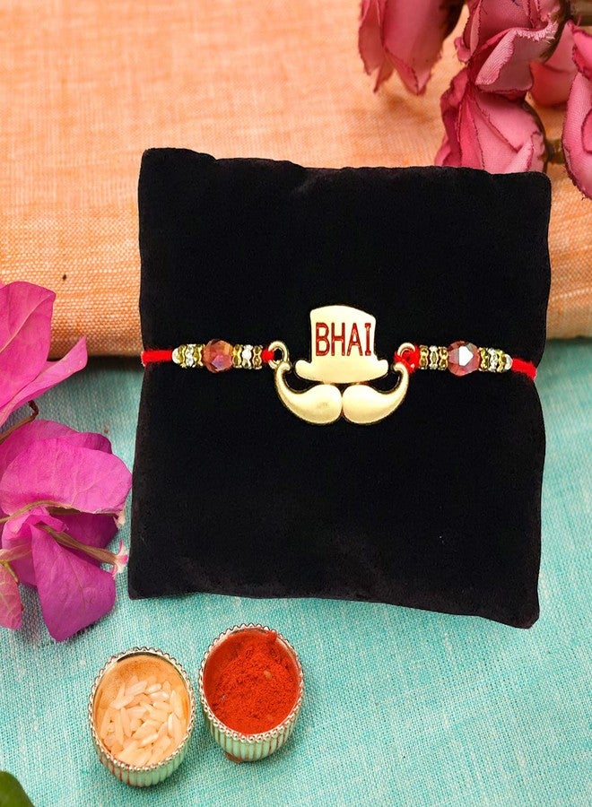 Evisha 2 Pcs Bhai Bracelet Rakhi For Brother | Rakhi Combo-147-Two | rakhi || rakhi set || rakhi for brother || rakhi for brother and bhabhi - Image 2