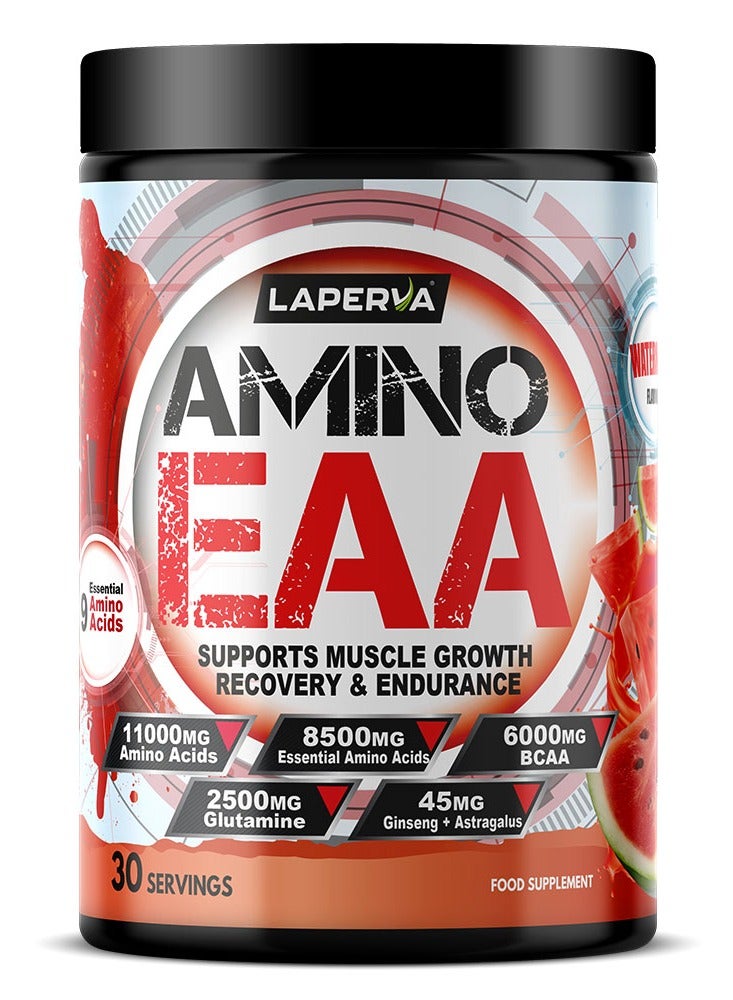 لابيرفا أمينو EAA، 6000 ملجم من BCAA، بنكهة البطيخ، 390 جرام