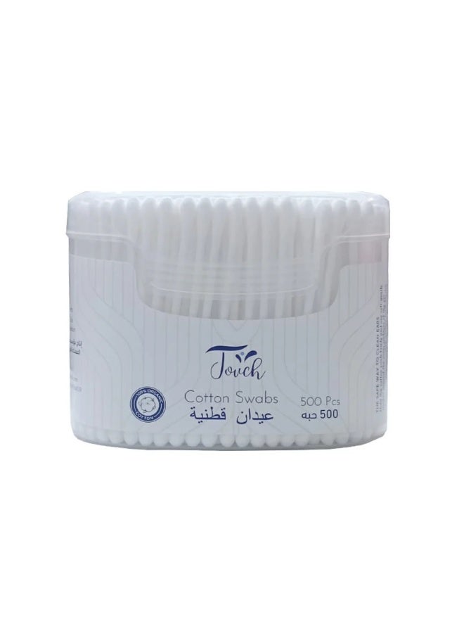 Touch Cotton swabs with a case, 500 pieces, gentle and safe - Image 4